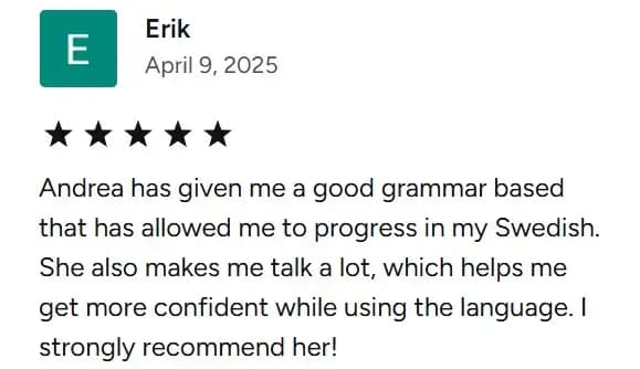 Testimonial from student Erik