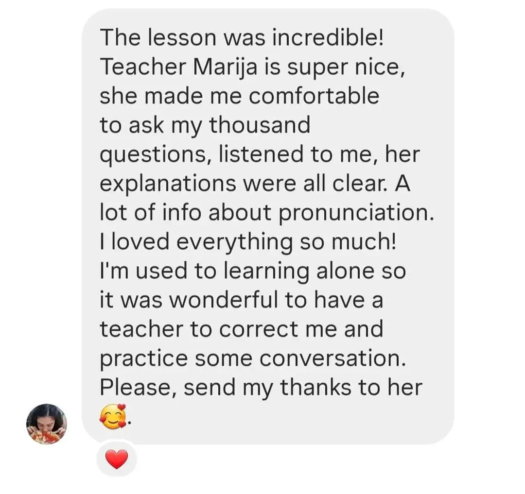 Testimonial from student Letícia