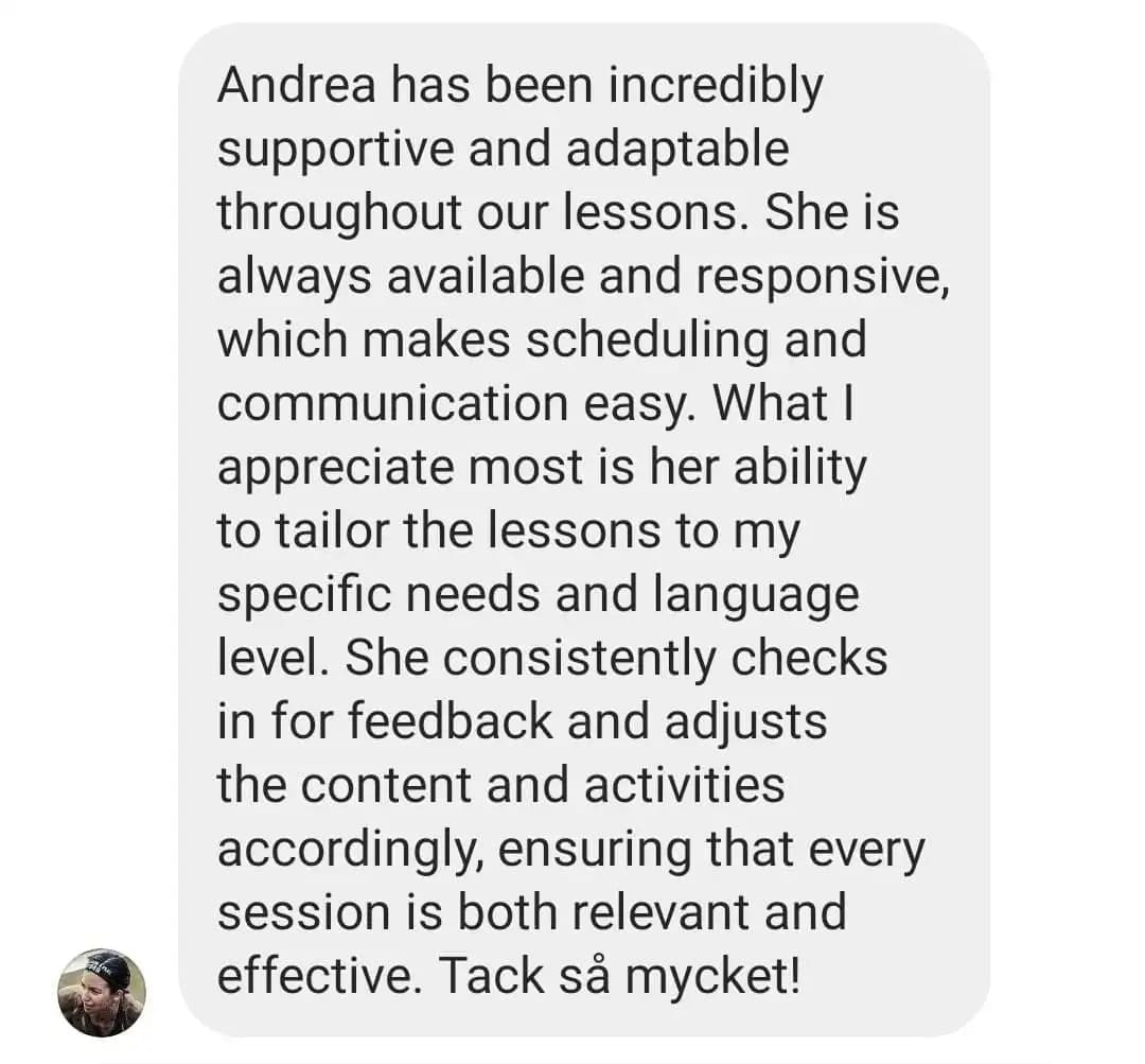Testimonial from student Séverine